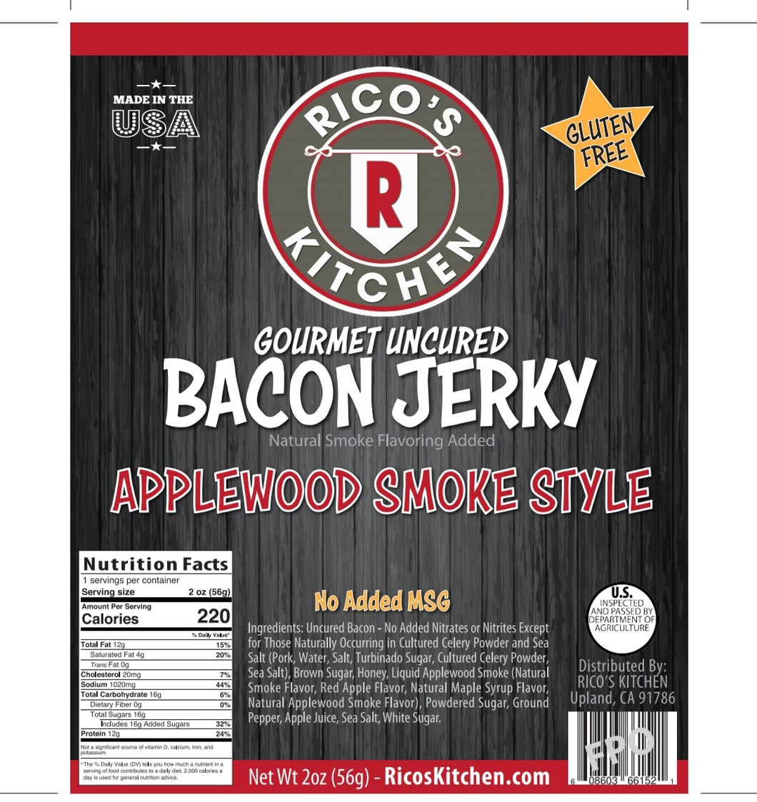 Bacon Jerky - Applewood Smoke Style